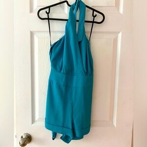 Bebe Turquoise Halter Romper Size Small